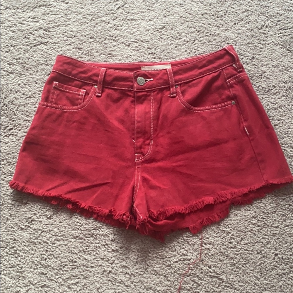 red denim pacsun shorts 🧚‍♀️